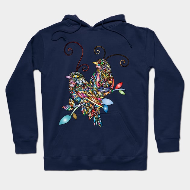 Two fabulous birds. Hoodie by tashashimaa